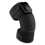 Heated knee massager worn on the leg